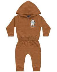 Conjunto Kiko e Kika Bebê Menino Inverno com Estampa Urso Cold and Cool